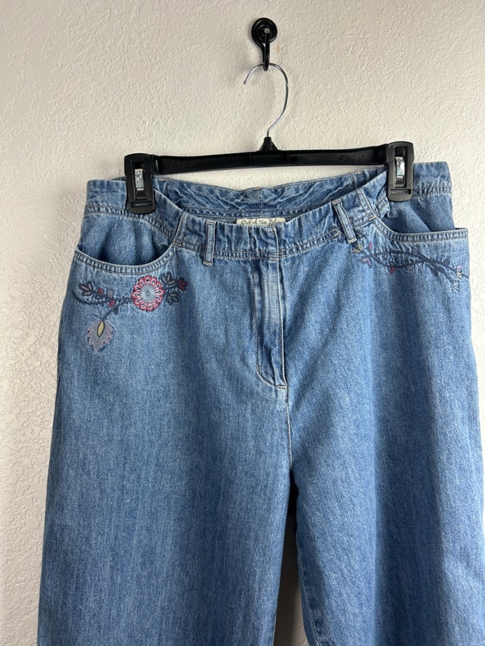 J Jill Denim Womans Sz 16 Tall Jeans Out of the Blue Embroidered Flowers Cotton - Picture 8 of 10
